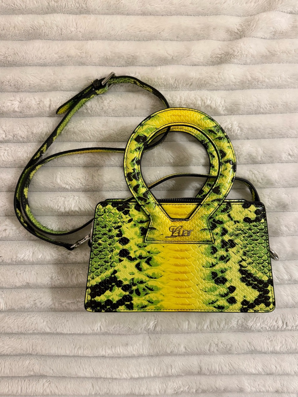 Luar Small Ana Snake Effect Leather Crossbody Bag - Picture 2 of 15